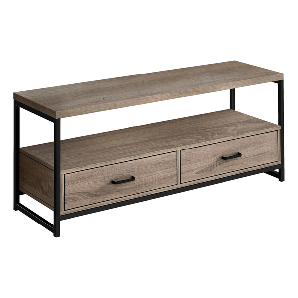 Monarch Specialties Tv Stand, 48 Inch, Console, Storage Drawers, Living Room, Bedroom, Laminate, Brown I 2872